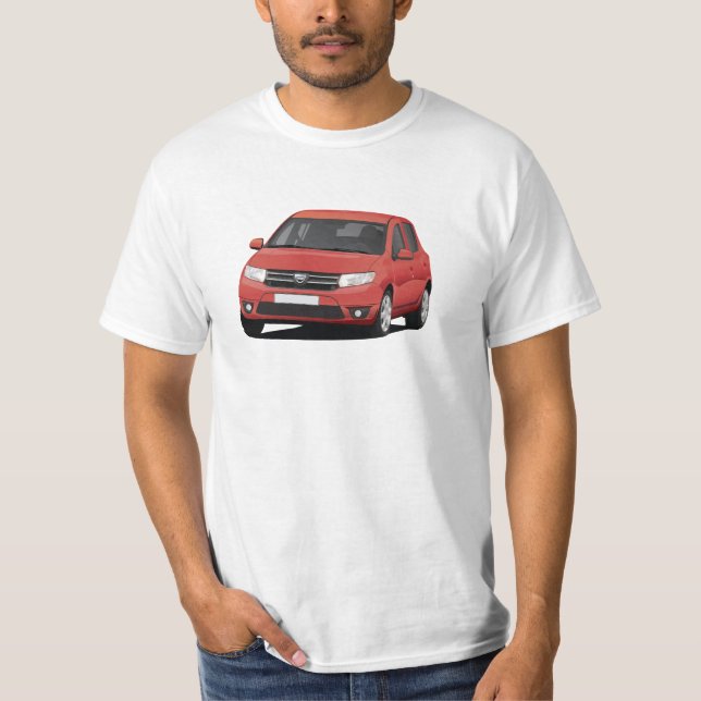T-shirt Illustration de Dacia Sandero - rouge (Devant)
