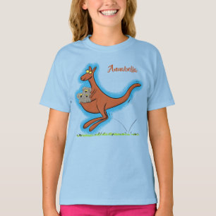 T-shirt Illustration de dessin animé Cute kangaroo et koal