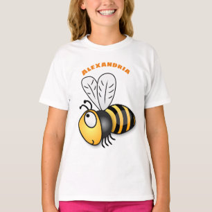 T-shirt Illustration de dessin animé d'abeilles joyeux