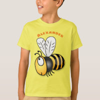 Illustration de dessin animé d'abeilles joyeux