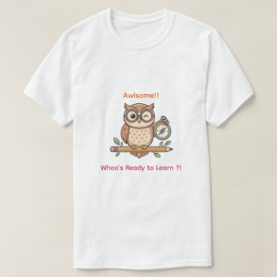T-shirt Illustration de dessin animé de chouette mignonne