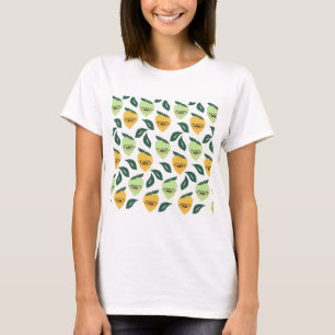T-shirt Illustration de dessin animé de citron et lime