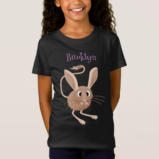T-Shirt Illustration de dessin animé de jerboa aux longues (Devant)