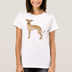 T-shirt Illustration de dessin animé de lévrier italien fa