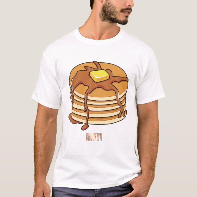 T-shirt Illustration de dessin animé de Pancake (Devant)
