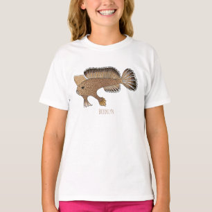 T-shirt Illustration de dessin animé de poisson-mains