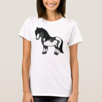 Illustration de dessin animé de poney Shetland Pin