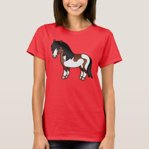 T-shirt Illustration de dessin animé de poney Shetland Pin