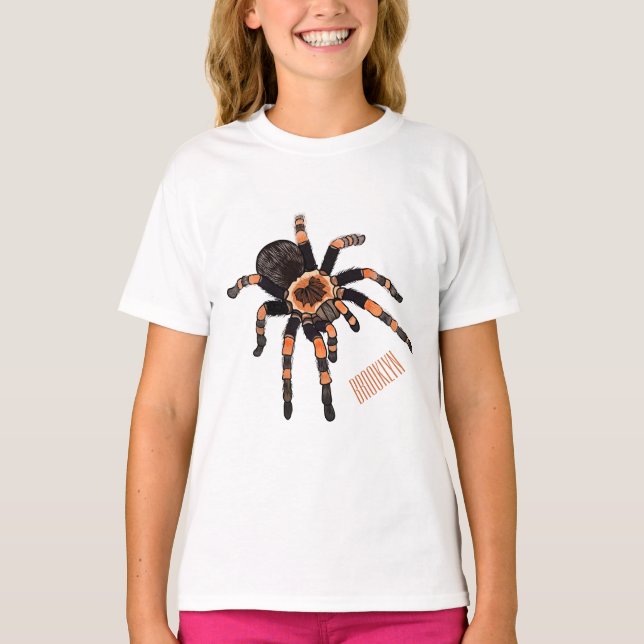 T-shirt illustration de dessin animé de tarentule (Devant)