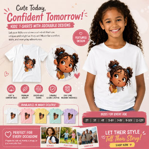 T-Shirt Illustration de dessin animé d'enfant curieux qui 