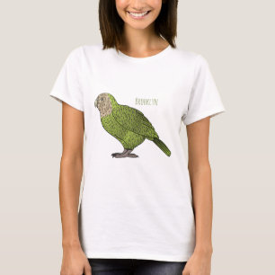 T-shirt illustration de dessin animé d'oiseau kakapo