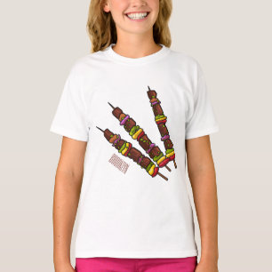 T-shirt Illustration de dessin animé Kebab ou kabob