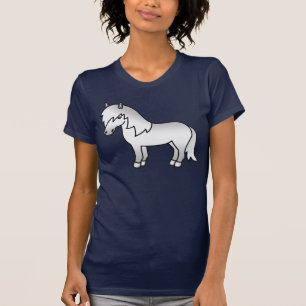 T-shirt Illustration de dessin animé mignon de poney Shetl