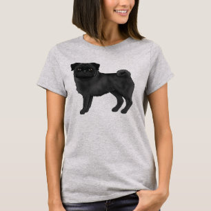 T-shirt Illustration de dessin animé mignon de race de chi