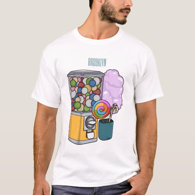 T-shirt Illustration de dessin de bonbon (Devant)