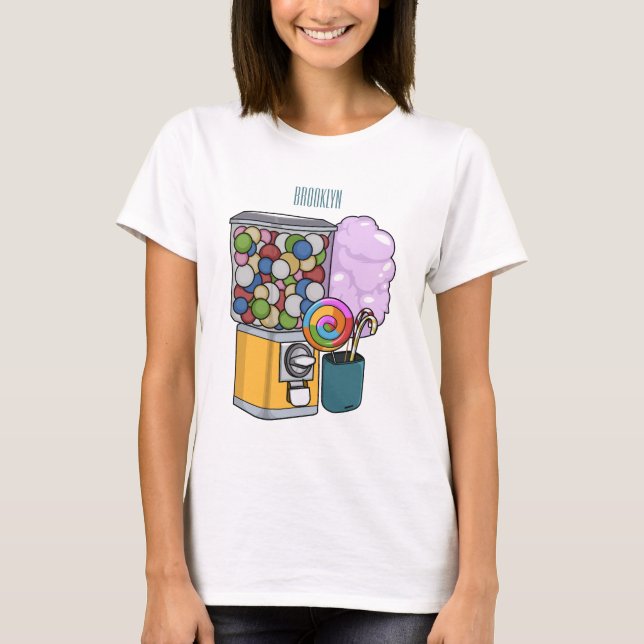 T-shirt Illustration de dessin de bonbon (Devant)
