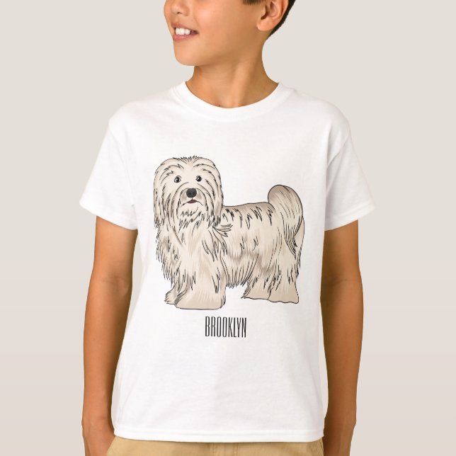 T-shirt Illustration de dessin de chien de Havan (Devant)