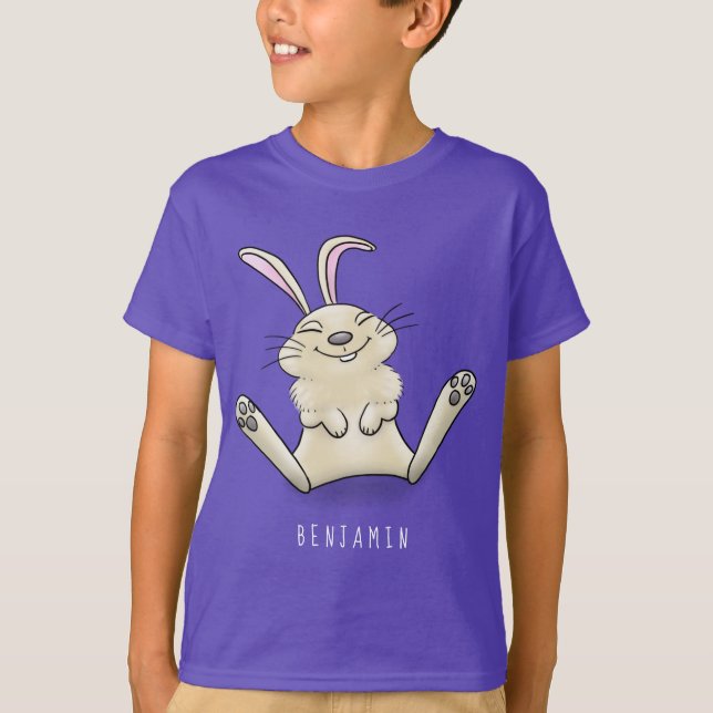 T-shirt Illustration de dessin de lapin lapin mou (Devant)