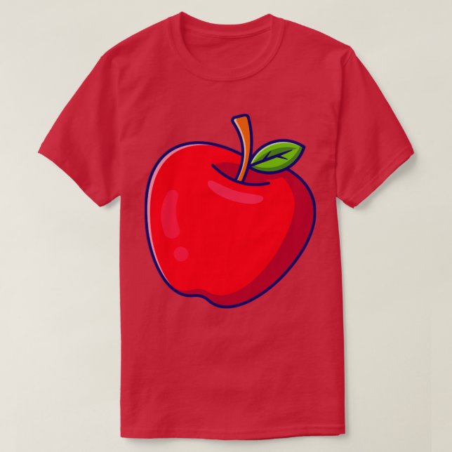 T-shirt Illustration de dessin de pomme (Design devant)