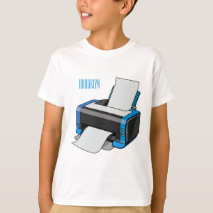 T-shirt Illustration de dessin d'imprimante