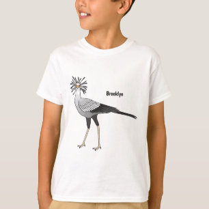 T-shirt Illustration de dessin du secrétaire pour oiseaux
