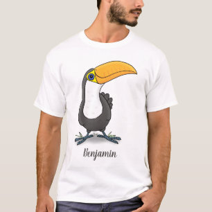 T-shirt Illustration de dessin humoristique du toucan joye