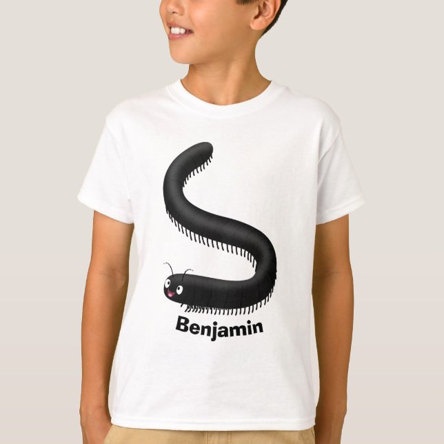 T-shirt Illustration de dessin mignon millipede (Devant)