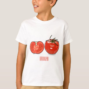 T-shirt Illustration de dessin sur la tomate