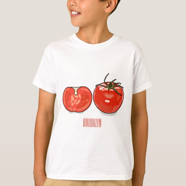 T-shirt Illustration de dessin sur la tomate (Devant)