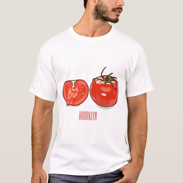 T-shirt Illustration de dessin sur la tomate (Devant)