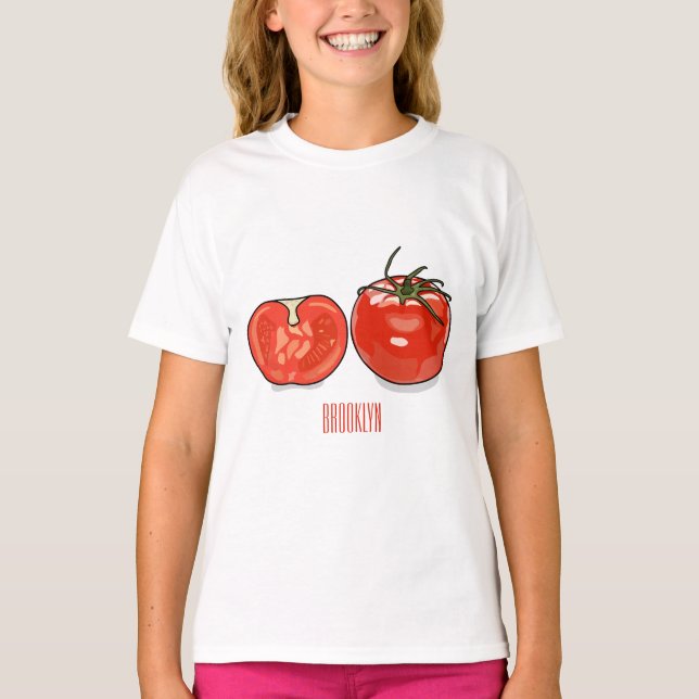 T-shirt Illustration de dessin sur la tomate (Devant)