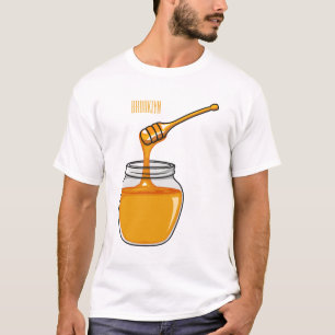 T-shirt Illustration de dessin sur le miel