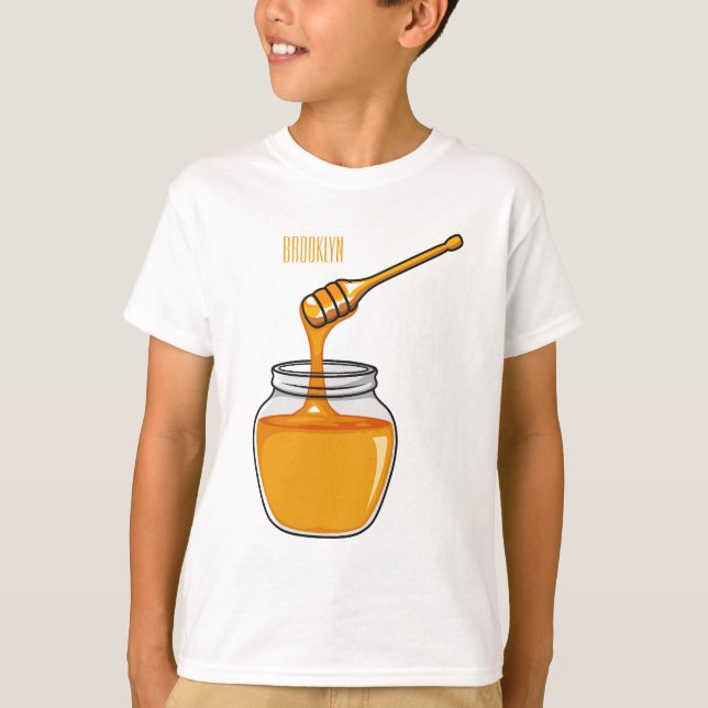 T-shirt Illustration de dessin sur le miel (Devant)