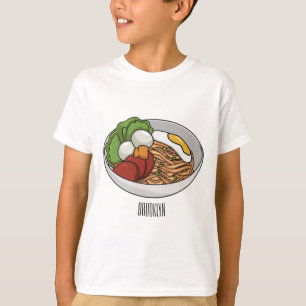 T-shirt Illustration de dessin sur les nouilles