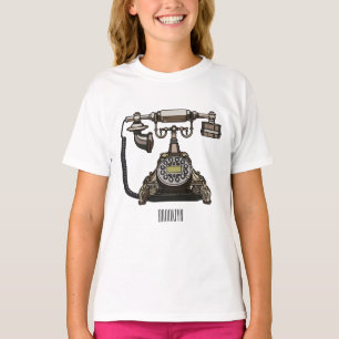 T-shirt Illustration de dessin téléphonique