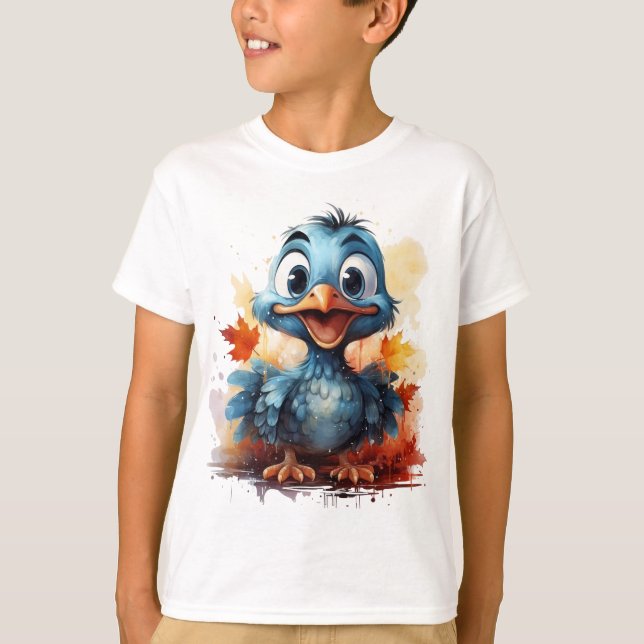 T-shirt Illustration de dinde de dessin animé (Devant)