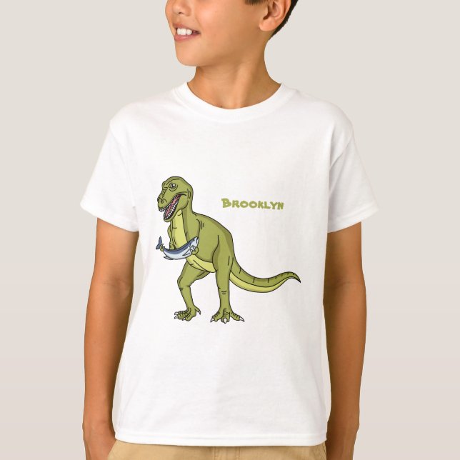 T-shirt Illustration de dinosaure T rex drôle (Devant)