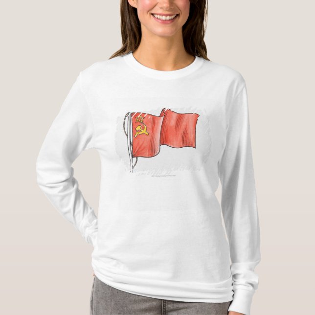 T-shirt Illustration de drapeau soviétique (Devant)