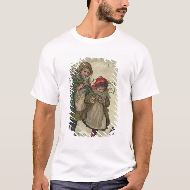 T-shirt Illustration de fée d'arbre de Noël, pub. 1886 (Devant)