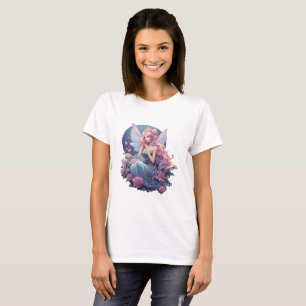 T-shirt Illustration de fée de fleurs de crépuscule