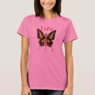 T-shirt Illustration de femme volant papillon flapper