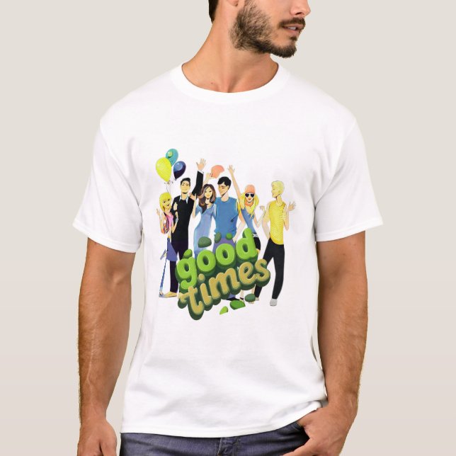 T-shirt Illustration de fête amusante (Devant)