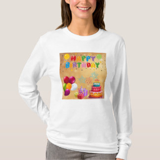 T-shirt Illustration de fête d'anniversaire heureuse
