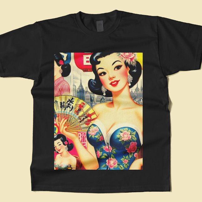 T-shirt Illustration de filles japonaises Vintages (Créateur téléchargé)