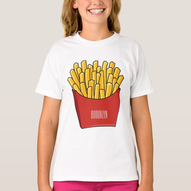 T-shirt Illustration de frites (Devant)