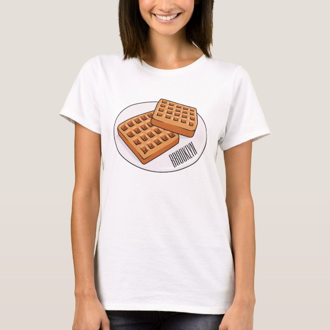 T-shirt Illustration de gaufre (Devant)