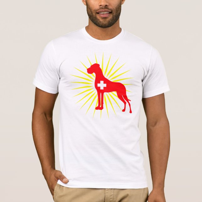 T-shirt Illustration de Grand Danois (Devant)