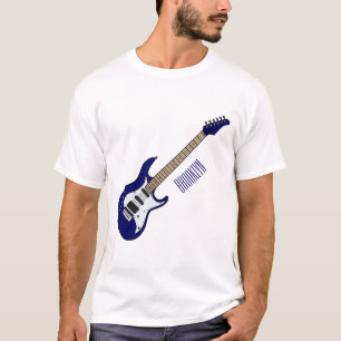 T-shirt Illustration de guitare électrique