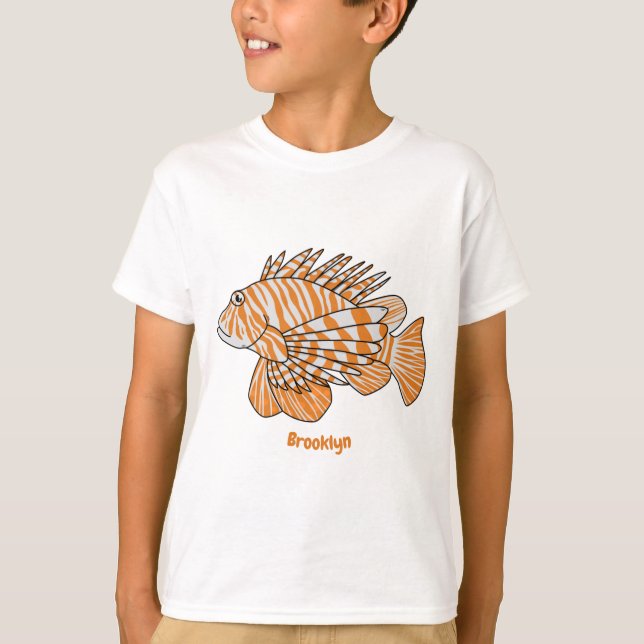 T-shirt Illustration de Happy lionfish (Devant)
