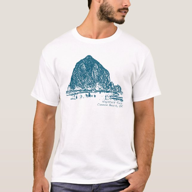T-shirt Illustration de Haystack Rock (Devant)